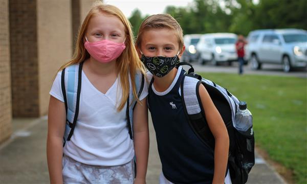 students smile on first day of school